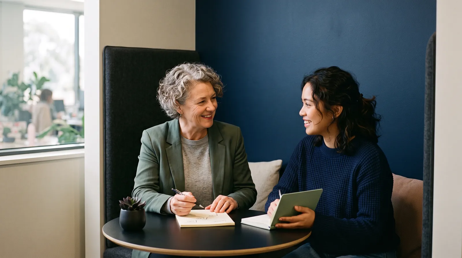 A career-pathing conversation between a leader and a team member