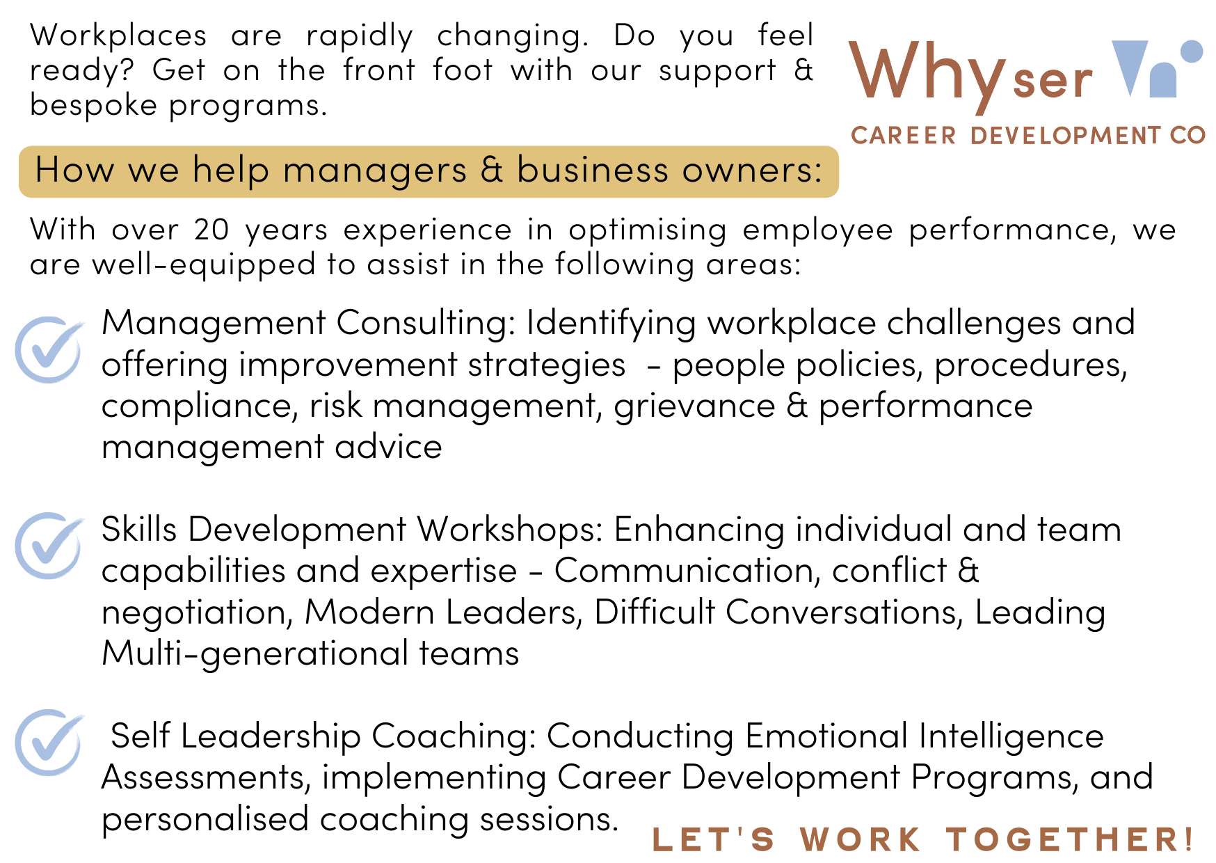 Image describing management consulting services and leadership coaching services